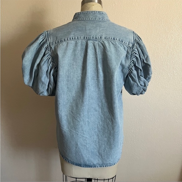 Frame Denim puff sleeve blouse - Picture 4 of 7